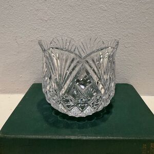 Vintage Shannon Lead Cut Crystal Tulip Candle Holder/Voltive